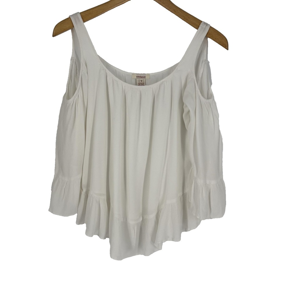 Sundance White Cold-Shoulder Boho Top